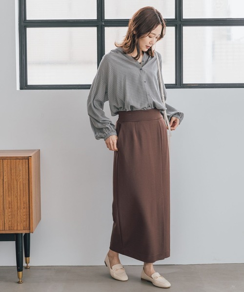 [GLOBAL WORK] длинный рукав блуза SMALL белый женский 