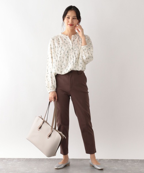 [GLOBAL WORK] длинный рукав блуза SMALL белый женский 