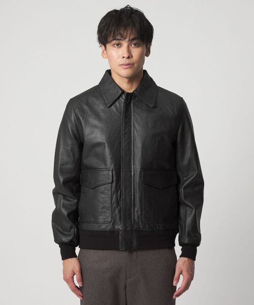 A DAY IN THE LIFE ブルゾン アウター シープレザー フライト ブルゾン