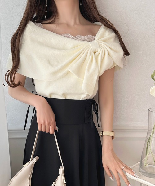 「apres jour」 半袖ニット X-LARGE ブラック レディース_画像3