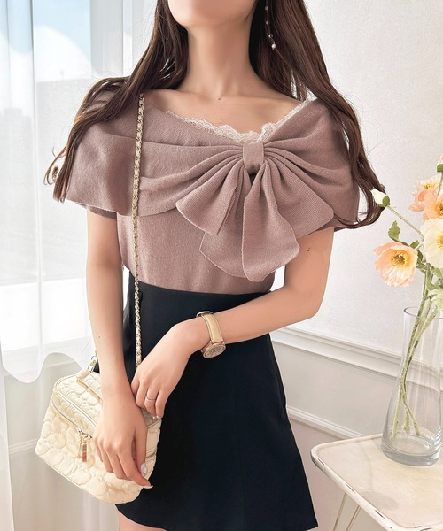 「apres jour」 半袖ニット X-LARGE ブラック レディース_画像8