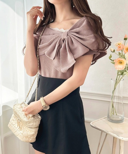 「apres jour」 半袖ニット X-LARGE ブラック レディース_画像9