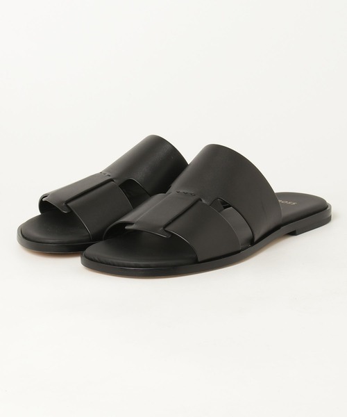 BOSS（HUGO BOSS） サンダル レザー スライドサンダル カットアウト