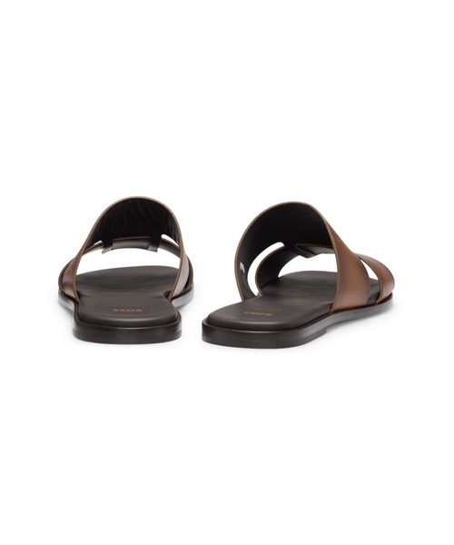 BOSS（HUGO BOSS） サンダル レザー スライドサンダル カットアウト