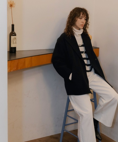 「DOUX ARCHIVES」 コート FREE ネイビー レディース_画像5