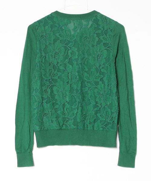 「Marilyn Moon」 レースニットカーディガン - グリーン レディース_画像2