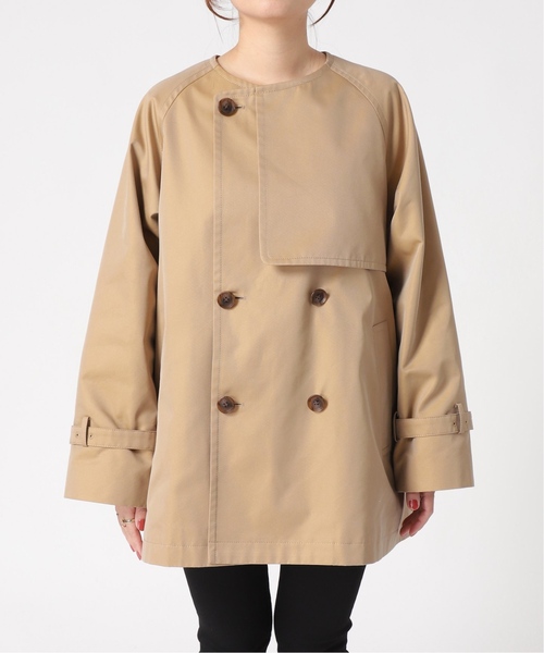 JOURNAL STANDARD ノーカラーショートコート38 追加2》スーパー140ビーバーノーカラーショートコート（ノーカラー