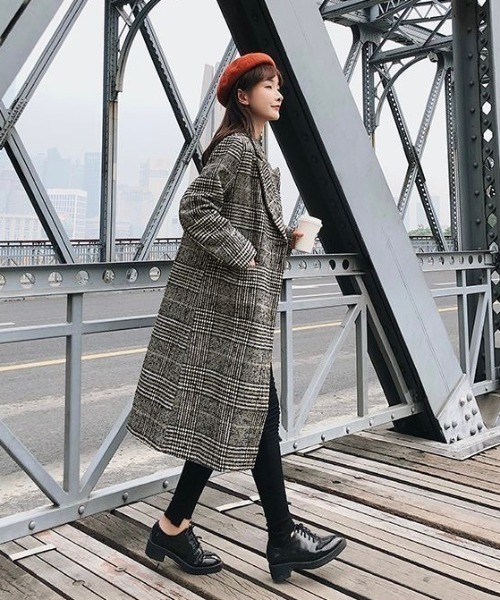 「LADY LIKE」 チェスターコート M ブラウン レディース_画像4