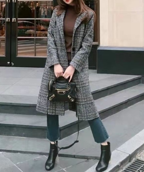 「LADY LIKE」 チェスターコート M ブラウン レディース_画像6