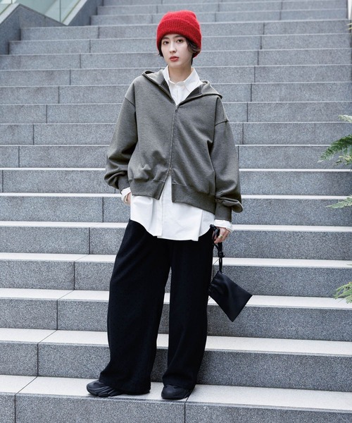 pggレディースパーカーサイズ1 George's パーカー フォルムZIPパーカー レディース : ZOZOTOWN Yahoo