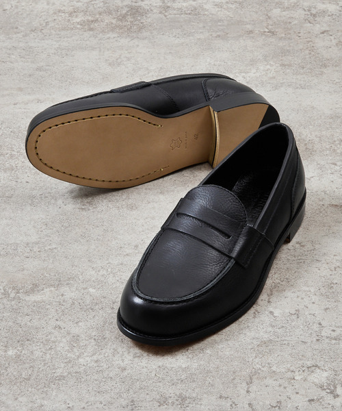 ローファー PADRONE パドローネ / LOAFERS オイルレザーローファー コインローファー / PU8587-2304 メンズの画像