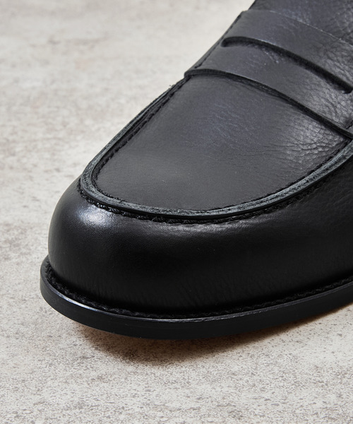ローファー PADRONE パドローネ / LOAFERS オイルレザーローファー コインローファー / PU8587-2304 メンズの画像
