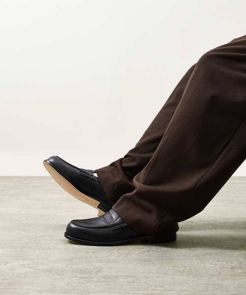 ローファー PADRONE パドローネ / LOAFERS オイルレザーローファー コインローファー / PU8587-2304 メンズの画像