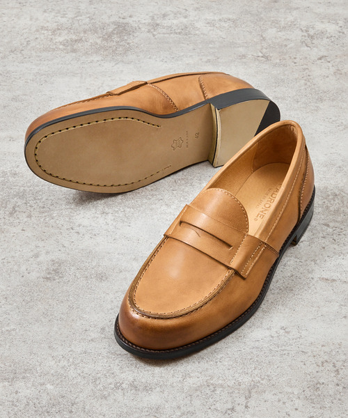 ローファー PADRONE パドローネ / LOAFERS オイルレザーローファー コインローファー / PU8587-2304 メンズの画像