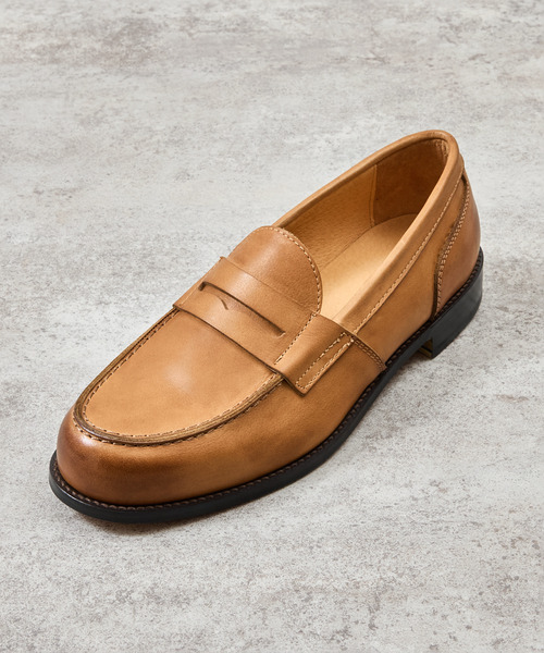 ローファー PADRONE パドローネ / LOAFERS オイルレザーローファー コインローファー / PU8587-2304 メンズの画像