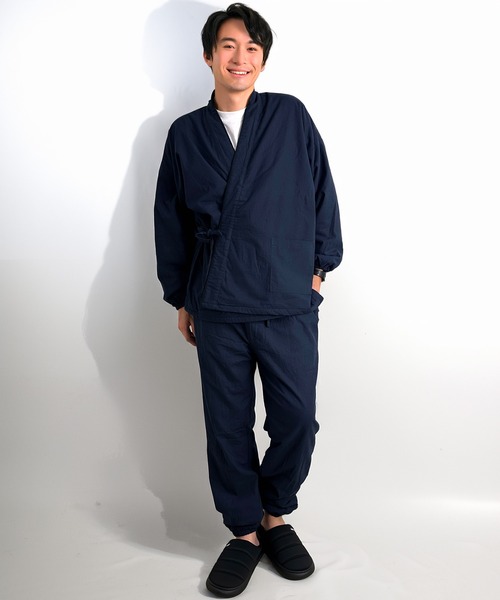 ARCADE（アーケード） パジャマ 冬の甚平！ あたたかい 裏起毛フリース