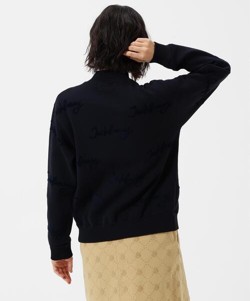 ジャックバニー ダブルジップ ニット ジャケット 裏地付 ホワイト サイズ4 Jack Bunny!!（ジャックバニー） コート アウター 「Jack Bunny!!」12G