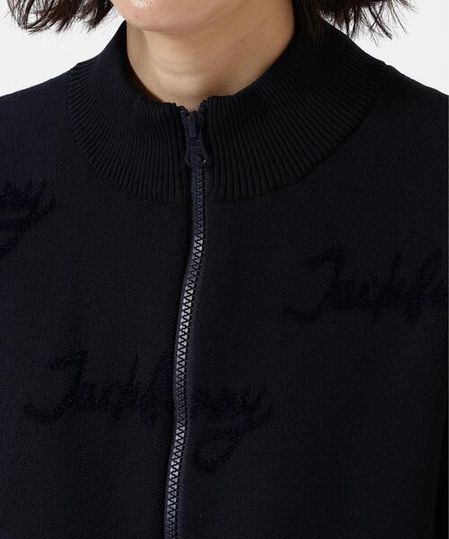 ジャックバニー ダブルジップ ニット ジャケット 裏地付 ホワイト サイズ4 Jack Bunny!!（ジャックバニー） コート アウター 「Jack Bunny!!」12G