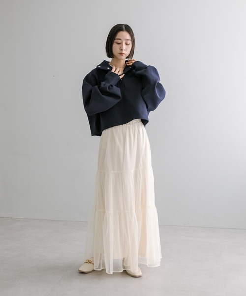 「mystic」 スウェットカットソー FREE オフホワイト レディース_画像4