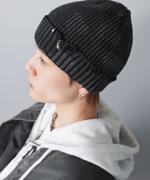 SPINNS（スピンズ） ニット帽 ニットキャップ マーブルシングルニット