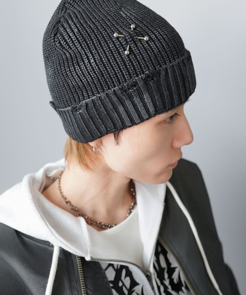 SPINNS（スピンズ） ニット帽 ニットキャップ マーブルシングルニット