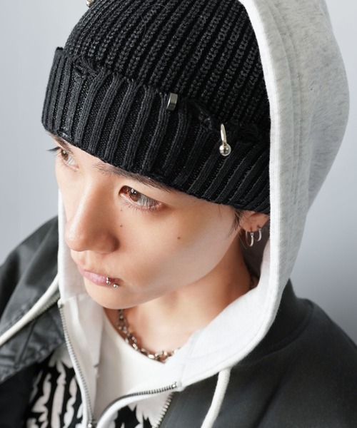 SPINNS（スピンズ） ニット帽 ニットキャップ マーブルシングルニット