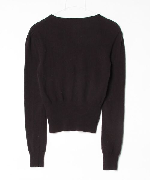 MIU MIU ブラック 長袖ニット 40 miu miu（ミュウミュウ） 花柄長袖ニット 42 ブラック レディース