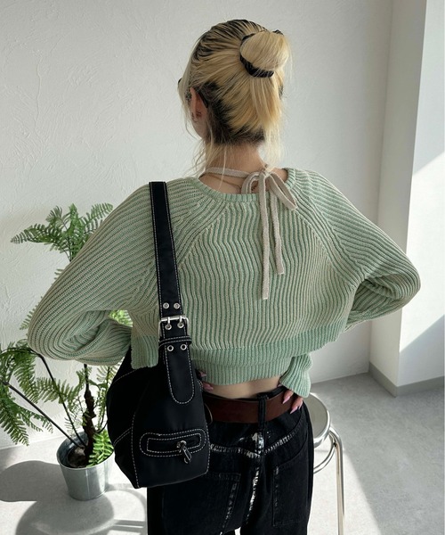 「sedacle girl」 ニットアンサンブル FREE ネイビー レディース_画像5