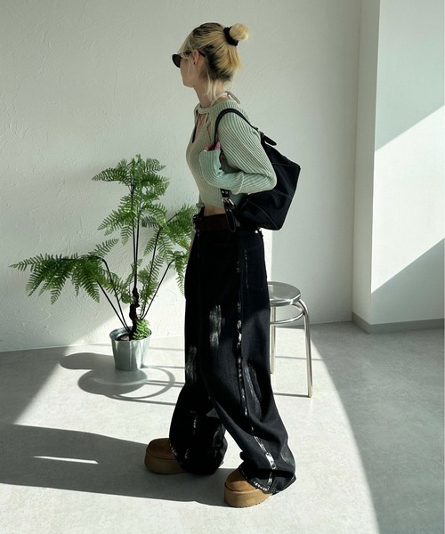 「sedacle girl」 ニットアンサンブル FREE ネイビー レディース_画像8