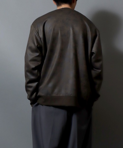 ANPAS（アンパス） ジャケット ノーカラージャケット Faux Leather