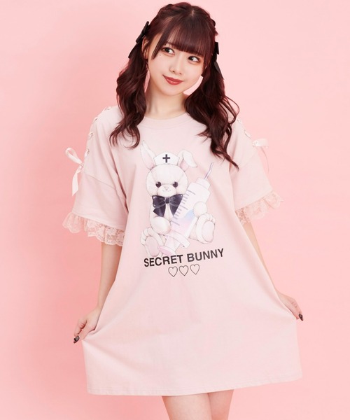 「Secret Honey」 半袖ワンピース 0 ホワイト レディース_画像3