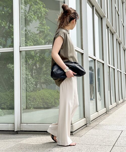 「AP STUDIO」 イージーパンツ 34 ナチュラル レディース_画像5