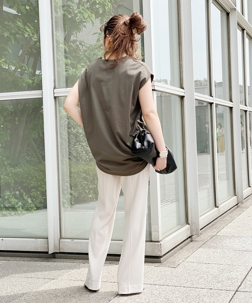 「AP STUDIO」 イージーパンツ 34 ナチュラル レディース_画像6