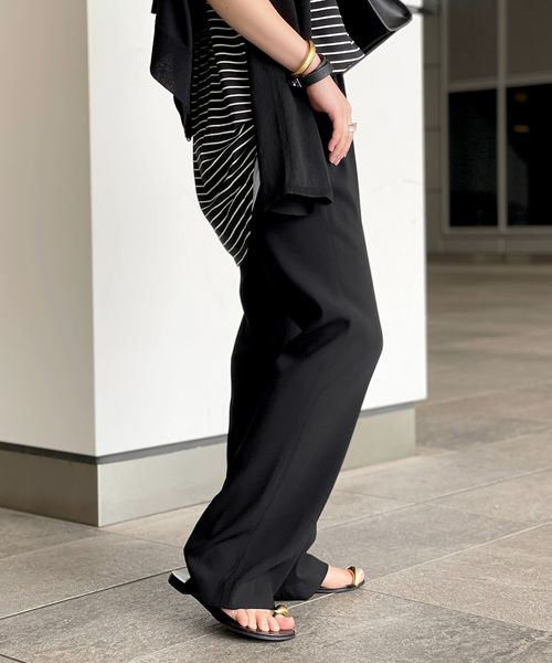 「AP STUDIO」 イージーパンツ 34 ナチュラル レディース_画像7