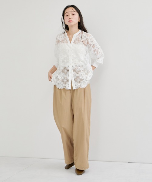 LE CERCLE par rope' ブラウス シャツ レースシャツ レディース