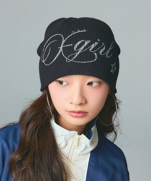 あいみょん　x-girl ビーニー　ニット帽　花柄 楽天市場】PIXEL FLOWER JACQUARD BEANIE X-girl エックスガール 帽子