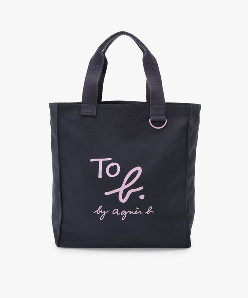 To b. by agnes トートバッグ コットン ロゴ レディース : ZOZOTOWN