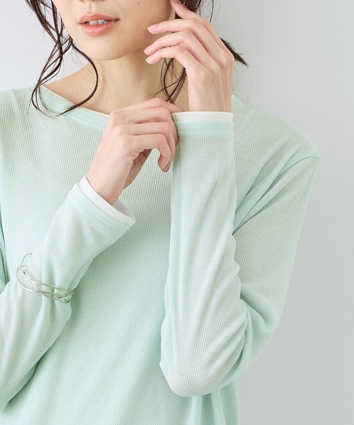 ROPE' PICNIC（ロペ ピクニック） tシャツ レイヤード風シアーロング