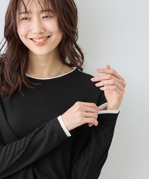 ROPE' PICNIC（ロペ ピクニック） tシャツ レイヤード風シアーロング