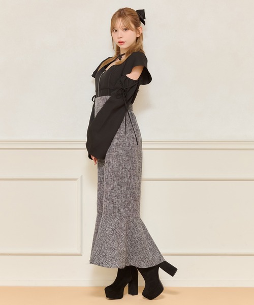 apres jour（アプレジュール） 長袖ワンピース X-LARGE ブラック系