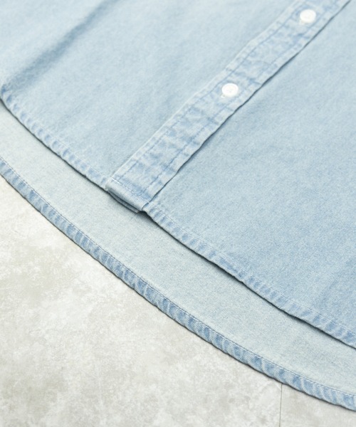 「NYLAUS」 「BARCEDOS」長袖シャツ L ケミカルウォッシュ メンズ_画像7