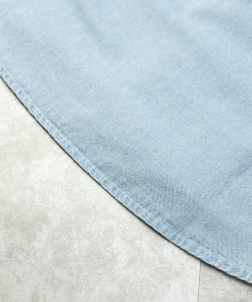 「NYLAUS」 「BARCEDOS」長袖シャツ L ケミカルウォッシュ メンズ_画像9