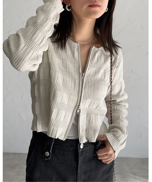 「leimn」 「ANDSEARCH」ニットカーディガン M ゴールド レディース_画像5