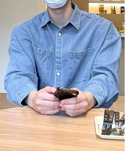 NEW GENTLEMAN シャツ パサデナデニム オーバーサイズシャツ メンズ