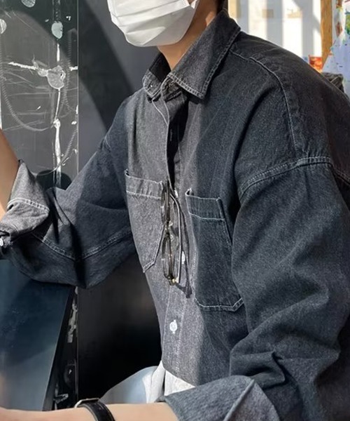 NEW GENTLEMAN シャツ パサデナデニム オーバーサイズシャツ メンズ