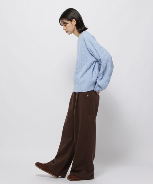 「POLO BCS」 長袖ニット MEDIUM ライトブルー レディース_画像8