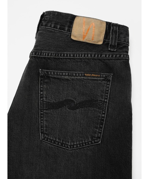 ジーンズ Nudie Jeans/ヌーディージーンズ Loud Larry / ワイドストレートフィットジーンズ / Black Storm メンズの画像