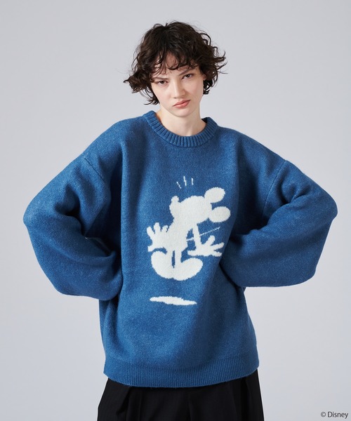 「ONCILY」 長袖ニット MEDIUM アイボリー メンズ_画像2