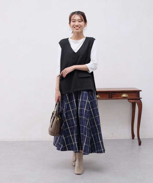 「Chez toi」 フレアスカート FREE アイボリー レディース_画像7