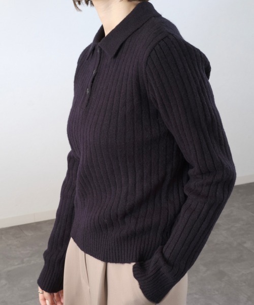 「Reurie'」 長袖ニット FREE ベージュ レディース_画像7